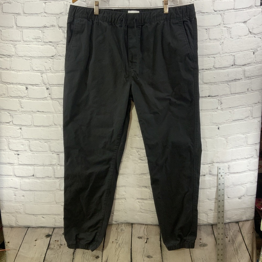 H&M‎ Pull On Pants Womens Sz L Black Regular Fit Jogger